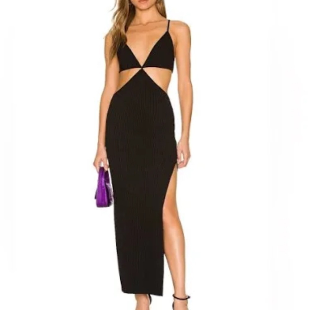 Bec + Bridge Selene Black V Maxi Dress 6US